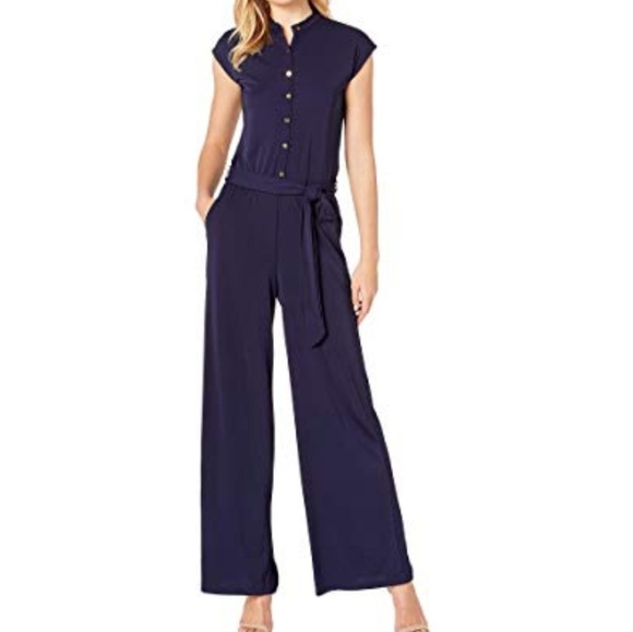 ralph lauren navy jumpsuit